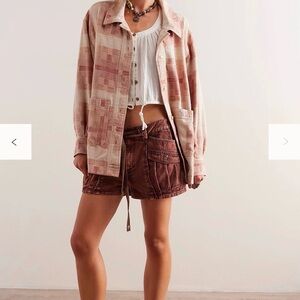 NWT Free People cozy shirt 100% cotton flannel fabric